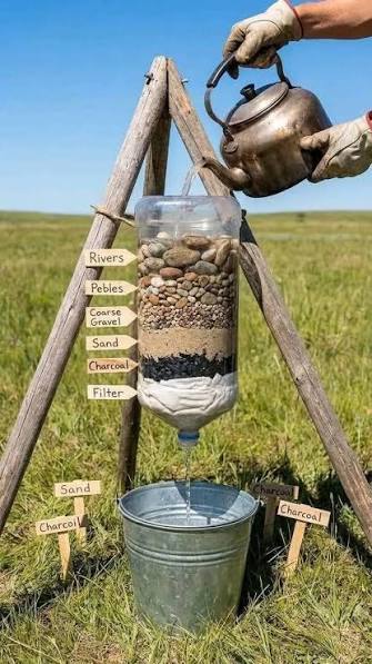 Improvised field filter example